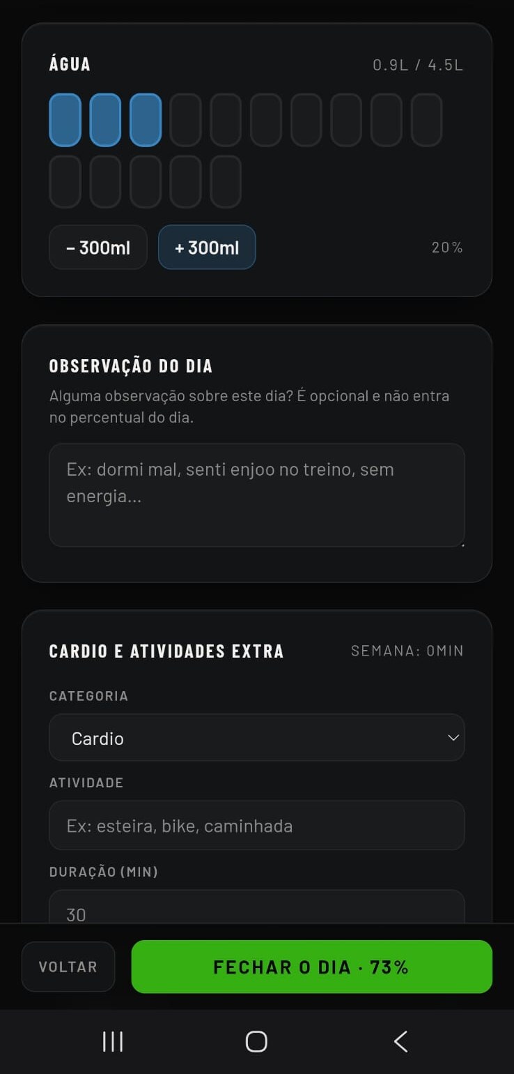 Água e cardio