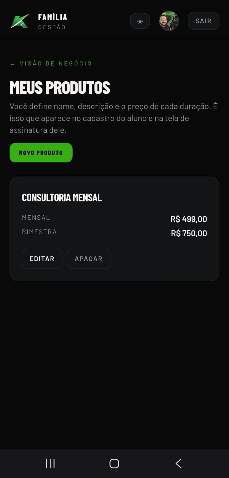 Configuração de produtos e preços